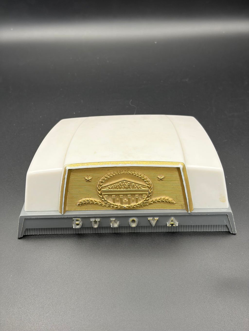 Vintage 1955 Bulova Senator 23 Jewel Self Winding Watch Box Speidel Runs
