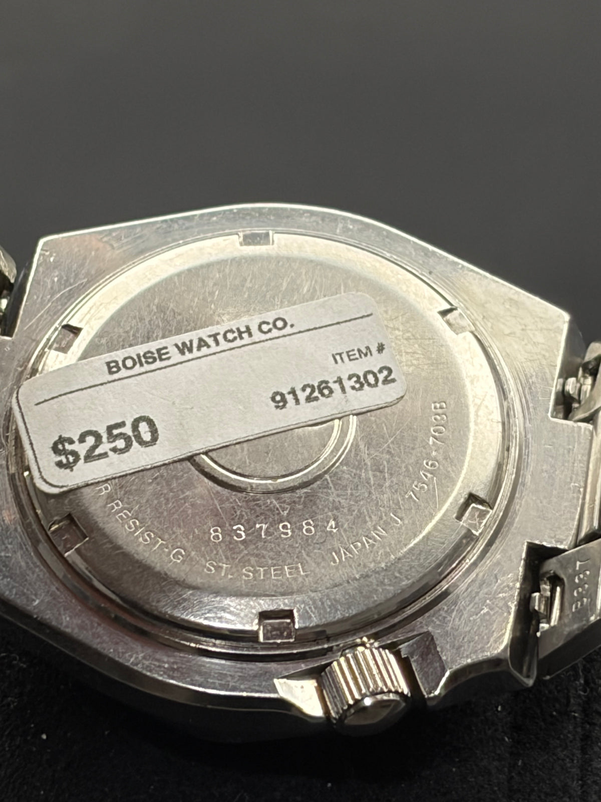 Vintage Seiko SQ Sports 100 7546-703B Quartz Silver Dial Day Date Watch 1978