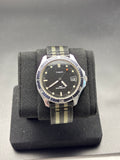 Vintage Timex Red Dot Diver Watch Manual Wind Blue Bezel Date 1980s Running
