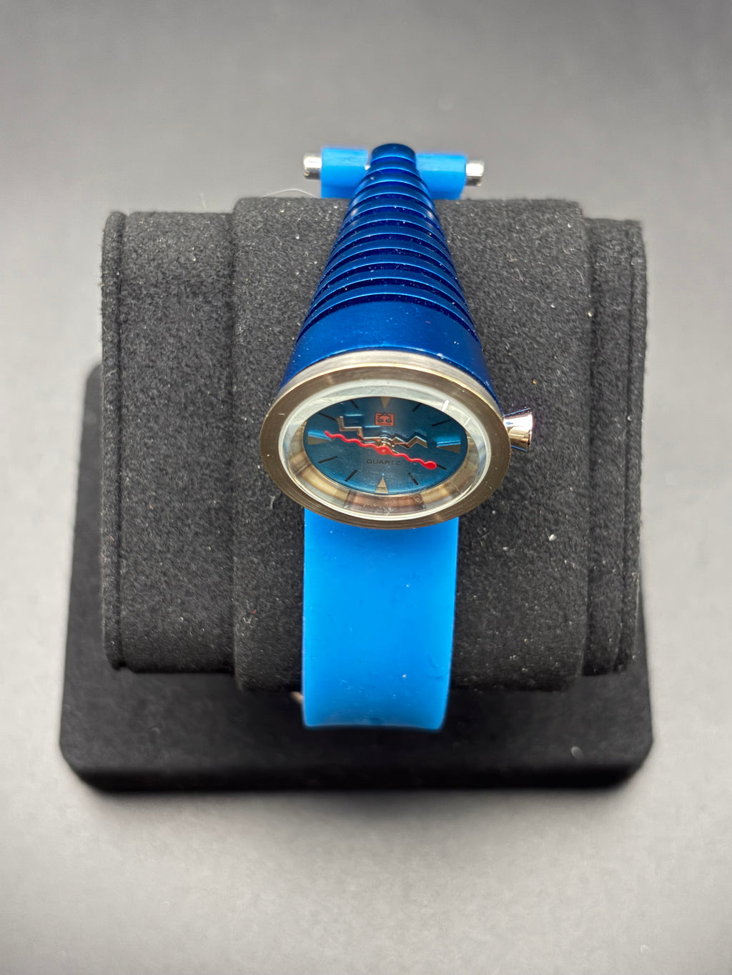 Kool Time Y2K Avant-Garde Blue Quartz Wristwatch Aluminum Case Runs