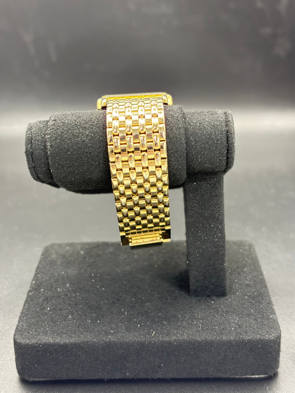 Vintage Seiko 5Y30-5180 Quartz Tank Watch Gold Tone Roman Dial Bracelet Japan