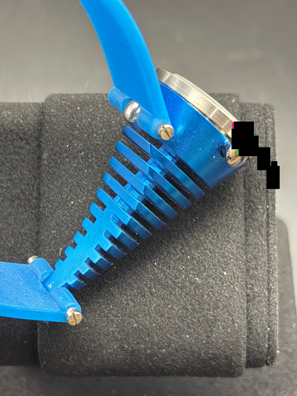 Kool Time Y2K Avant-Garde Blue Quartz Wristwatch Aluminum Case Runs