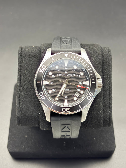 Hamilton Khaki Navy Scuba Auto H823450 40mm Automatic Black Dial Rubber Strap