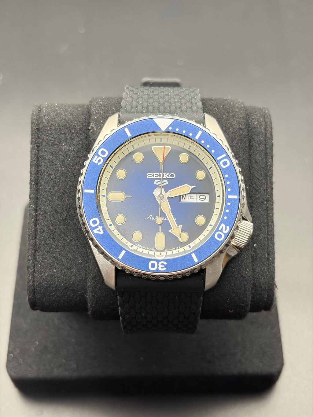 Seiko 5 Sports 4R36-07G0 Automatic Blue Dial Bezel 24 Jewel Men’s Watch