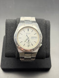 Vintage Seiko SQ Sports 100 7546-703B Quartz Silver Dial Day Date Watch 1978