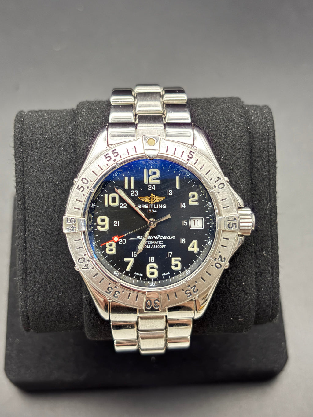 Breitling SuperOcean A17040 Automatic Black Dial 42mm Steel Bracelet