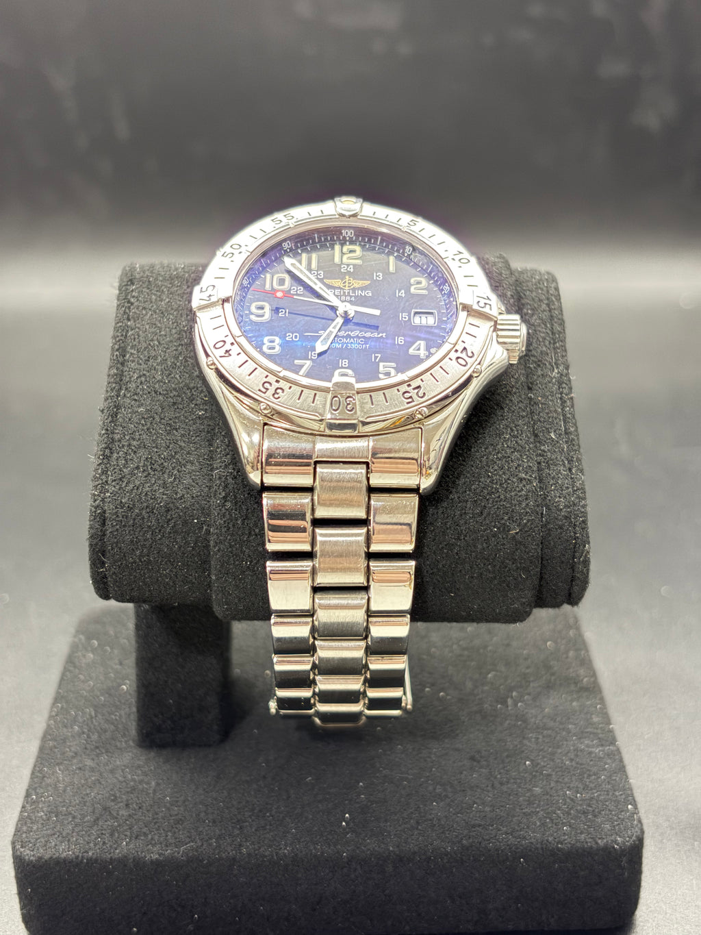 Breitling SuperOcean A17040 Automatic Black Dial 42mm Steel Bracelet