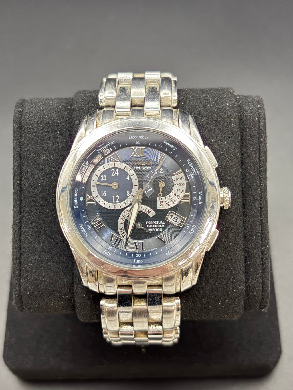 Citizen BL8000-54L Calibre 8700 Eco-Drive Perpetual Calendar Blue Dial Box